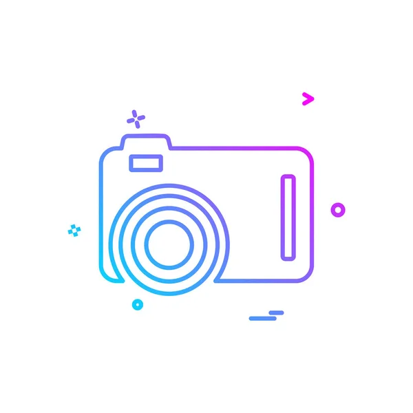 Camera Icon Design Vector — Stock Vector