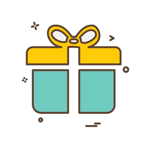 Geschenkbox Symbol Design Vektor Illustration — Stockvektor