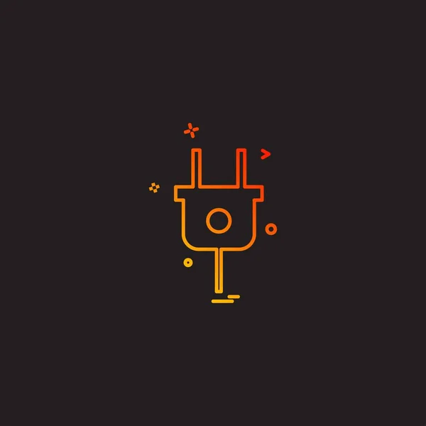 Plug Icon Designvektor — Stockvektor