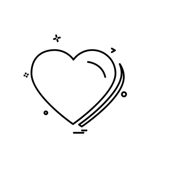 Heart Icon Design Illustrazione Vettoriale San Valentino — Vettoriale Stock