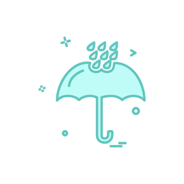 Icono Lluvia Vector Diseño — Archivo Imágenes Vectoriales