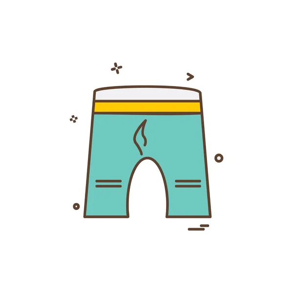 Pantaloncini Icona Disegno Vettoriale — Vettoriale Stock