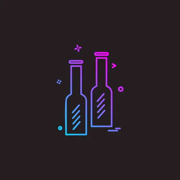 Drink Pictogram Ontwerp Kleurrijke Vectorillustratie — Stockvector