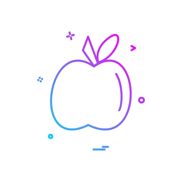 Pomme Nourriture Furit Icône Vecteur Design — Image vectorielle