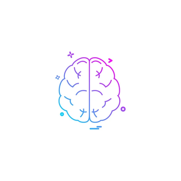 Brain Icon Design Vector — Stock Vector