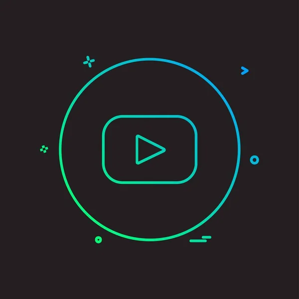 Youtube のアイコン デザインのベクトル — ストックベクタ
