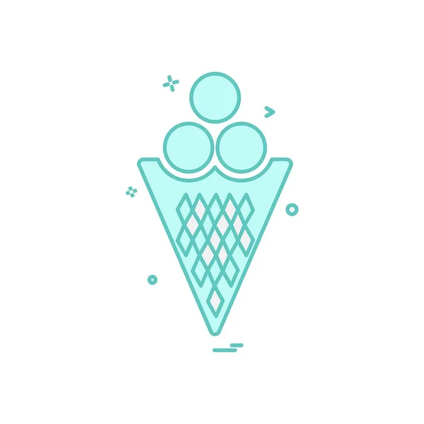 Icecream Icon Design Vector — Stock Vector