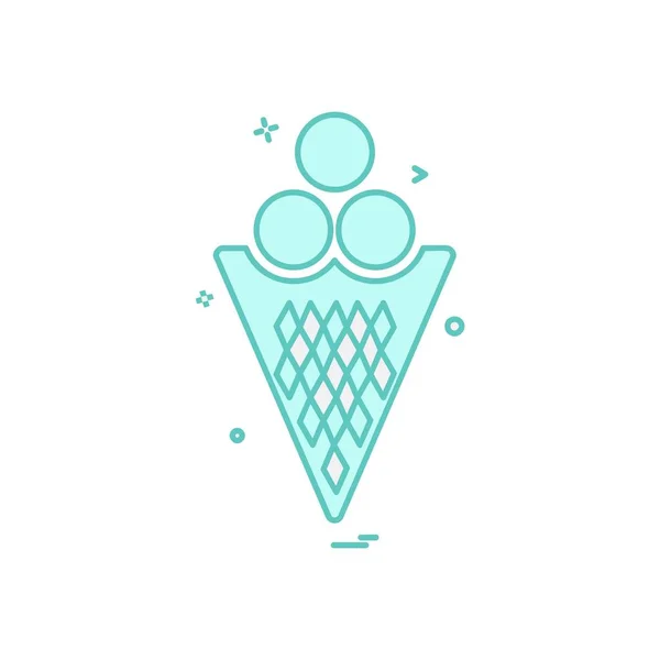 Icecream Pictogram Ontwerp Vector — Stockvector