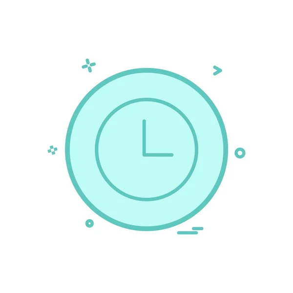 Clock Basic Icon Vector Design — Stock Vector