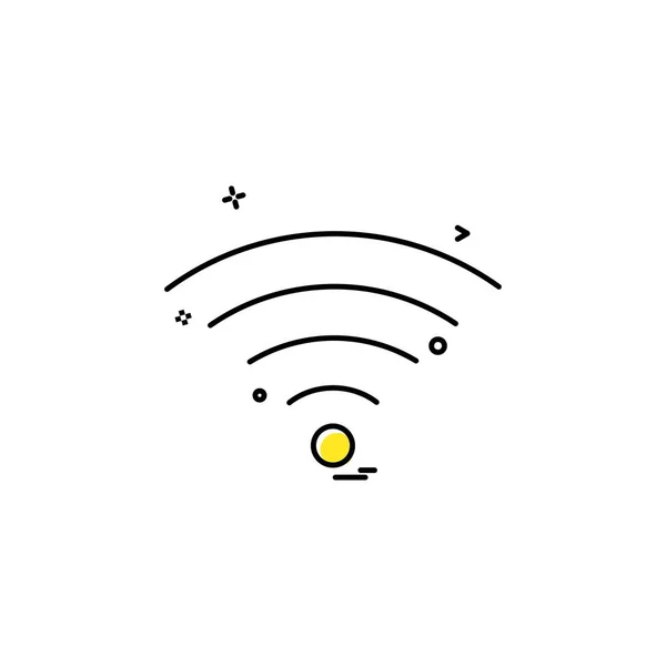 Wifi Ikon Tervezési Vektor — Stock Vector