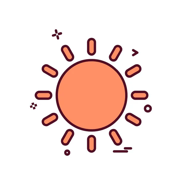 Diseño Icono Sol Ilustración Vectorial Colorido — Vector de stock