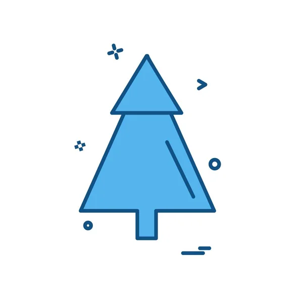 Árbol Navidad Icono Diseño Vector — Vector de stock