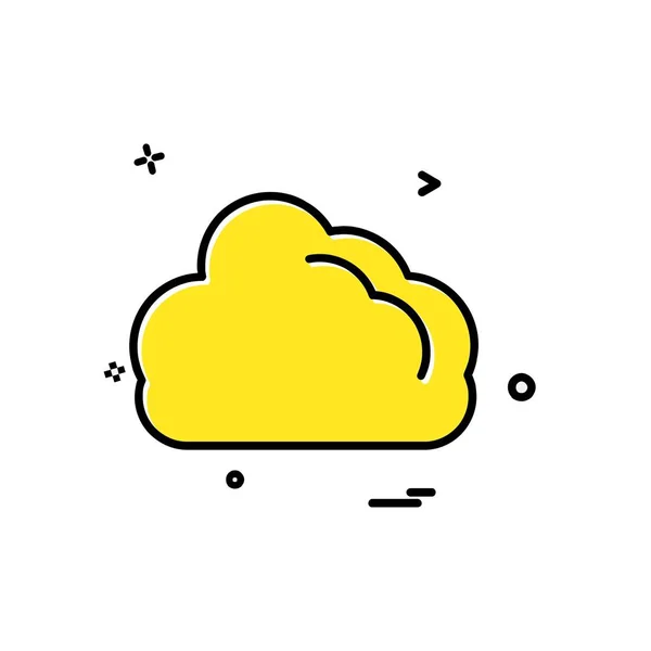 Σύννεφο Εικονίδιο Σχεδιασμός Πολύχρωμο Διανυσματικά Εικονογράφηση — Διανυσματικό Αρχείο