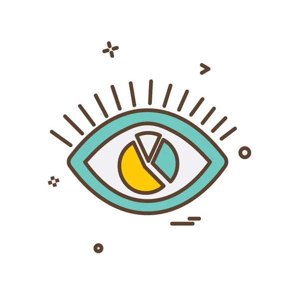 Ojo Icono Diseño Vector — Vector de stock