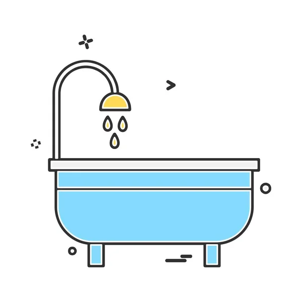 Diseño Icono Baño Ilustración Vectorial Colorido — Vector de stock