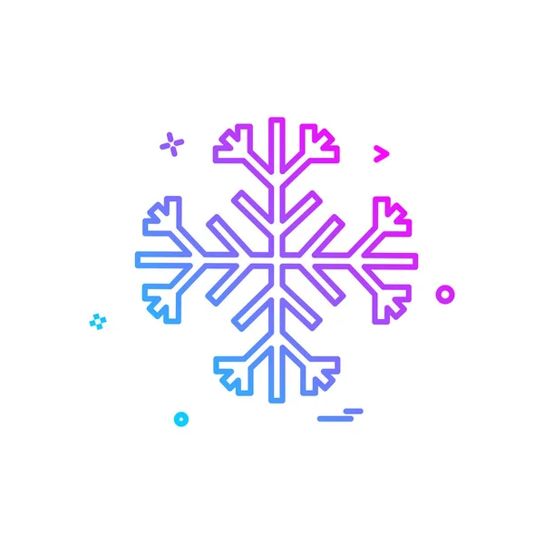 Snowflake Vetor Ícone Fundo Branco — Vetor de Stock