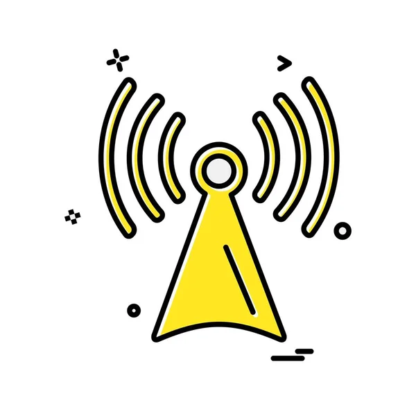 Wifi Icono Diseño Vector — Vector de stock