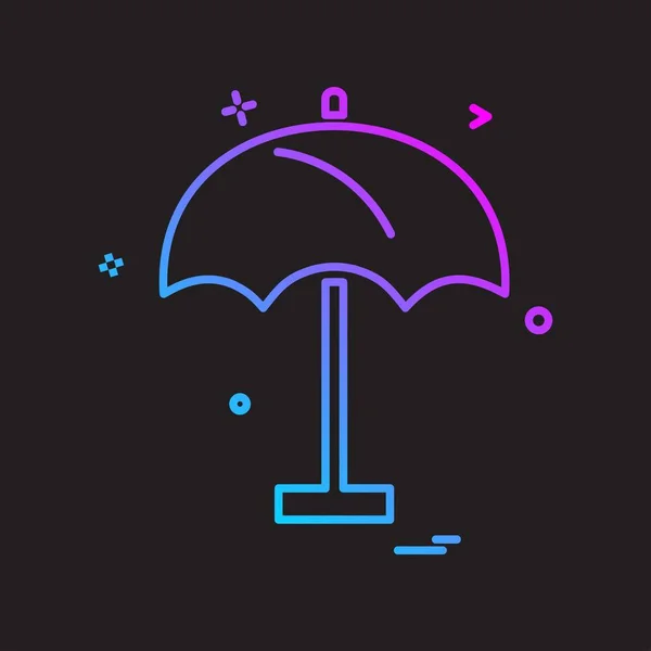 Deštník Ikony Designu Vektorové Ilustrace — Stockový vektor