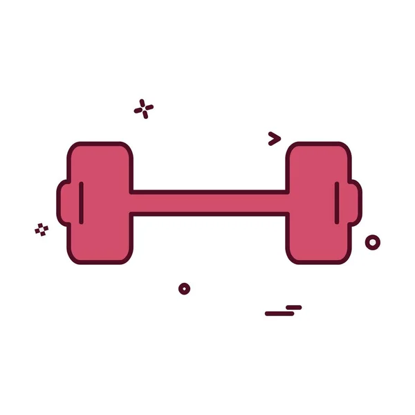 Dumbell Icono Diseño Vector — Archivo Imágenes Vectoriales