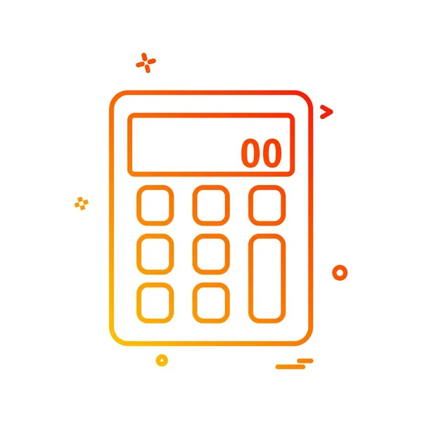 Calculadora Icono Diseño Vector — Vector de stock