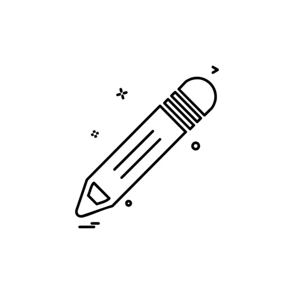 Pencil Icon Design Vector — Stock Vector