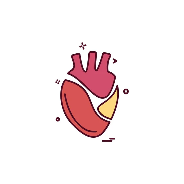 Hart Pictogram Ontwerp Vectorillustratie Voor Valentijn — Stockvector