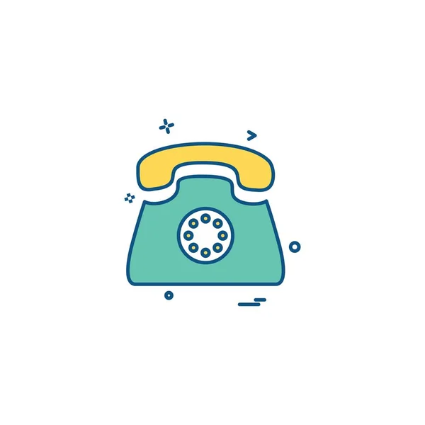 Telephone Icon Design Vector — Stock Vector