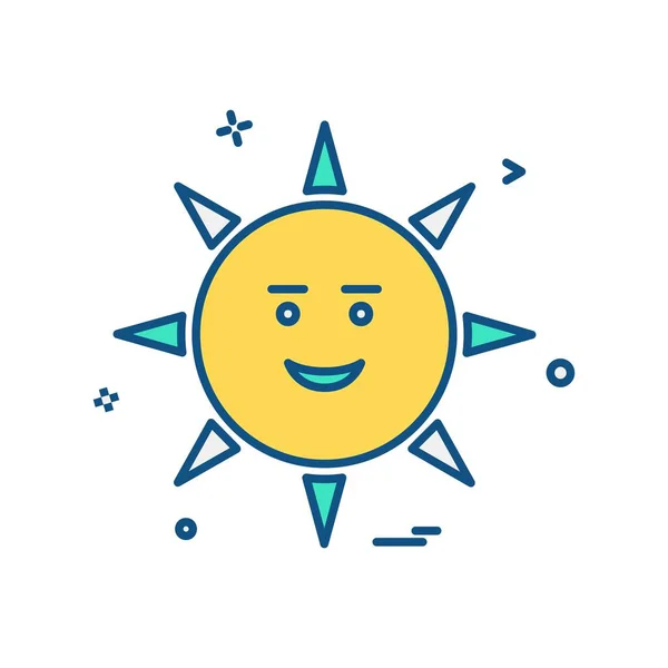 Diseño Icono Sol Ilustración Vectorial Colorido — Vector de stock