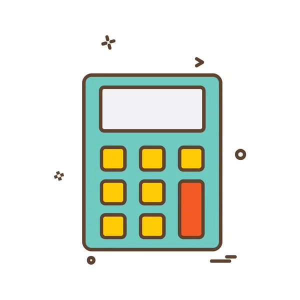 Calculadora Icono Diseño Vector — Vector de stock