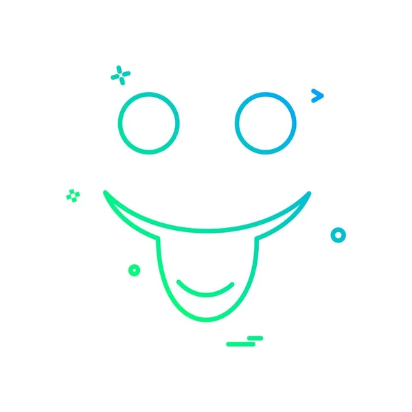 Vetor Design Ícone Feliz Emoji —  Vetores de Stock