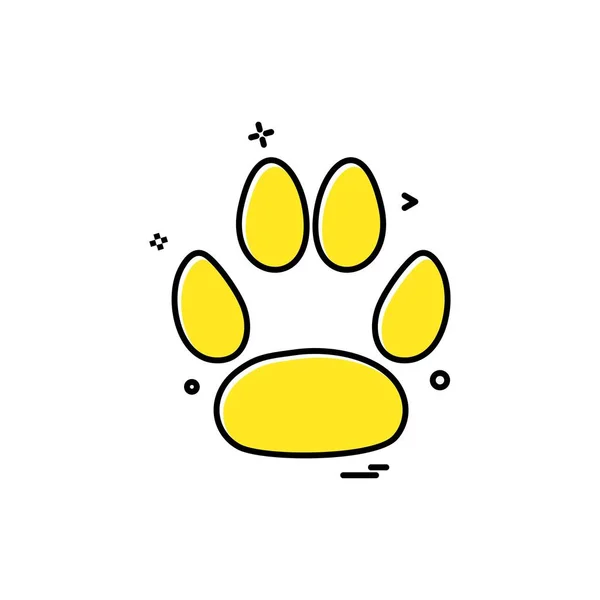 動物の足のアイコンのデザインベクトル — ストックベクタ