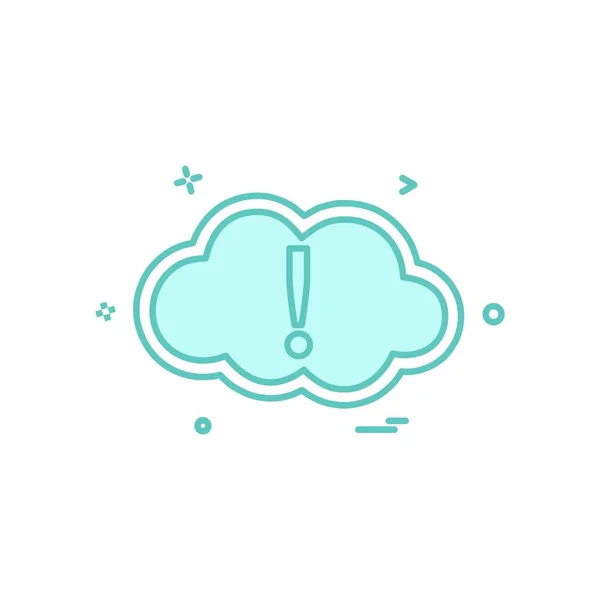 Nube Icono Diseño Vector — Archivo Imágenes Vectoriales