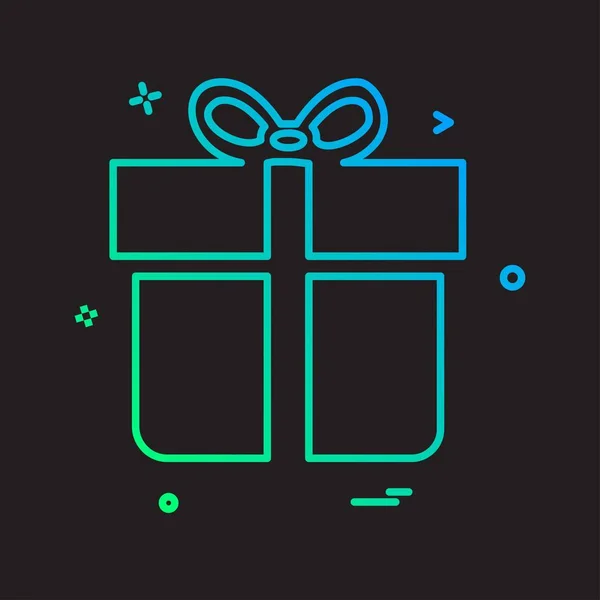 Geschenkbox Symbol Design Vektor Illustration — Stockvektor