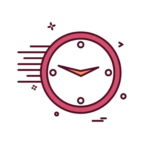 Reloj Icono Diseño Vector Ilustración — Archivo Imágenes Vectoriales
