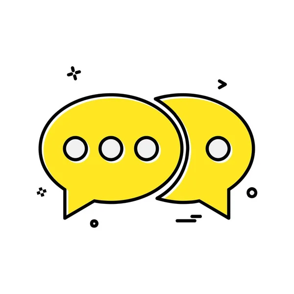 Chat Icon Design Vector — Stock Vector