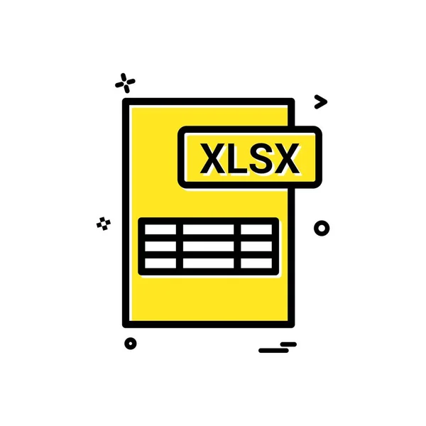 Xlsx文件格式图标矢量设计 — 图库矢量图片