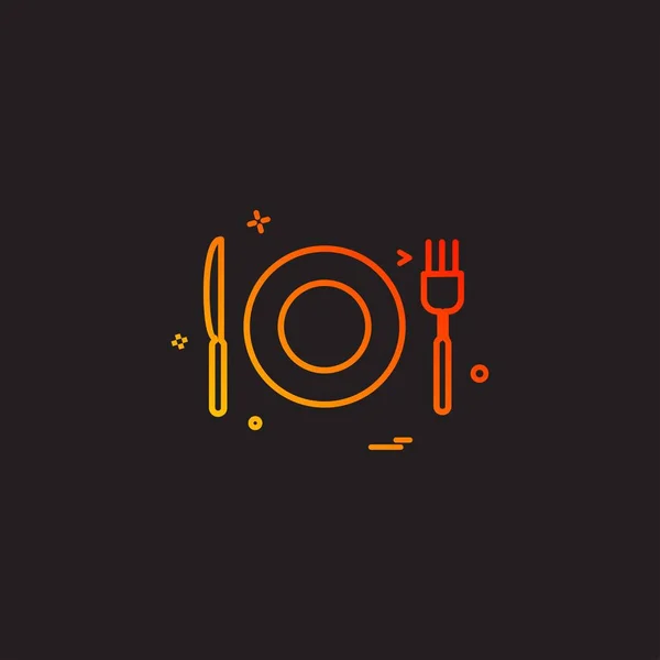 Vector Diseño Icono Alimentos — Vector de stock