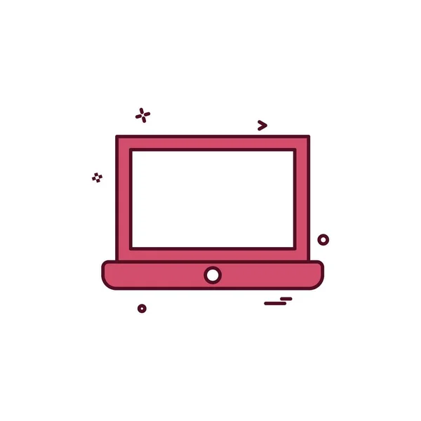 Laptop Ikon Design Vektorillustration — Stock vektor