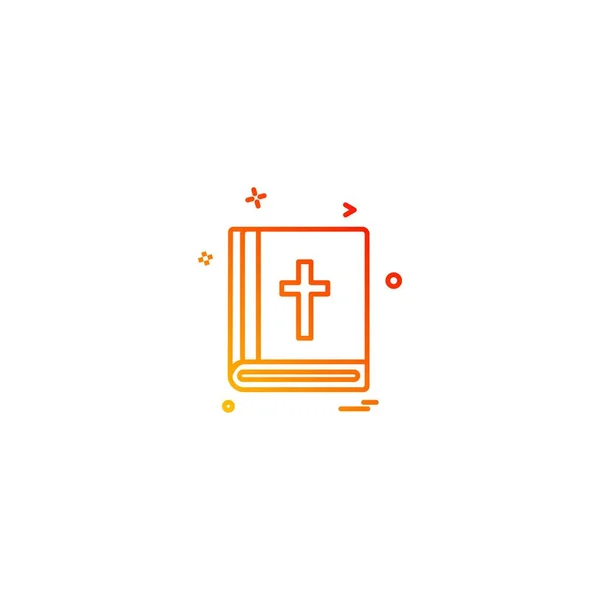 Santa Biblia Icono Diseño Vector — Vector de stock