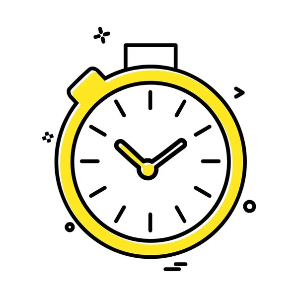 Uhr Flache Icon Vektor Illustration — Stockvektor