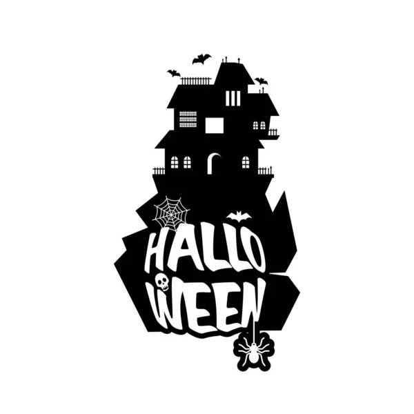 Diseño Tipografía Halloween Sobre Fondo Blanco Ilustración Vectorial — Vector de stock