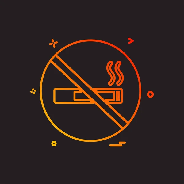 Vecteur Conception Icône Non Fumeur — Image vectorielle