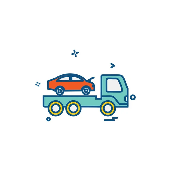 Car Workshop Icon Design Vector — Stock Vector