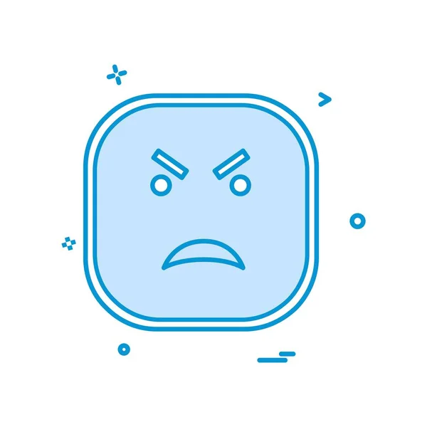 Triste Emoji Icono Diseño Vector — Vector de stock