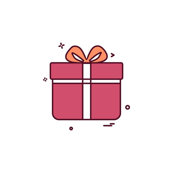 Geschenkbox Symbol Design Vektor Illustration — Stockvektor