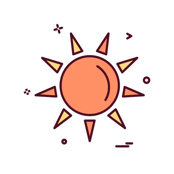Diseño Icono Sol Ilustración Vectorial Colorido — Archivo Imágenes Vectoriales