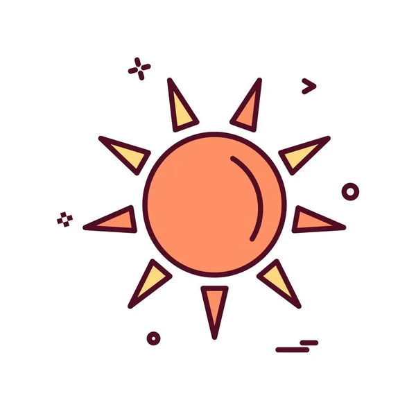 Diseño Icono Sol Ilustración Vectorial Colorido — Vector de stock