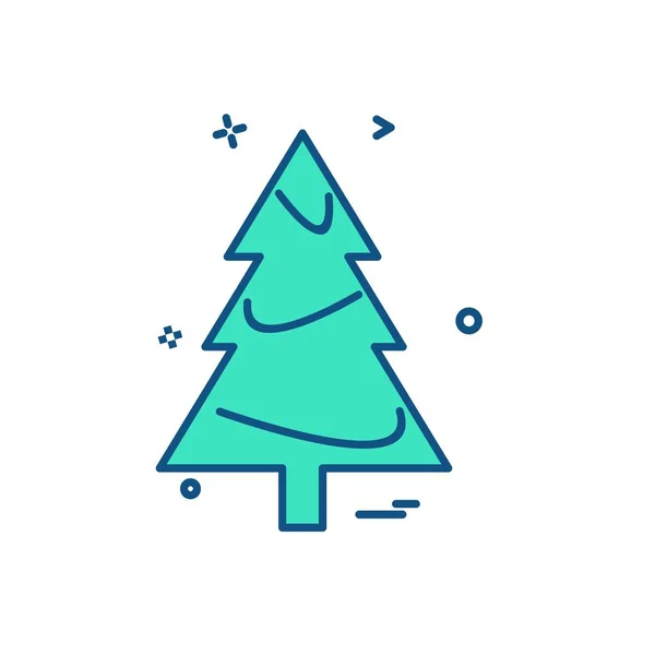 Noel Ağacı Simge Tasarlamak Vektör — Stok Vektör