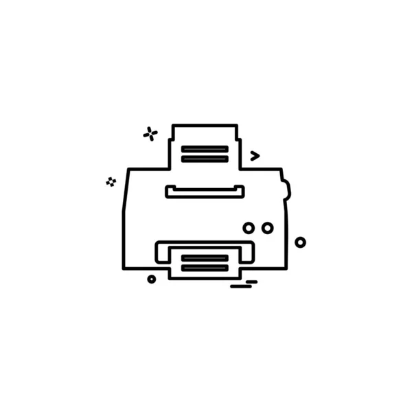 Printer Icon Design Vector Illustration — Stock Vector