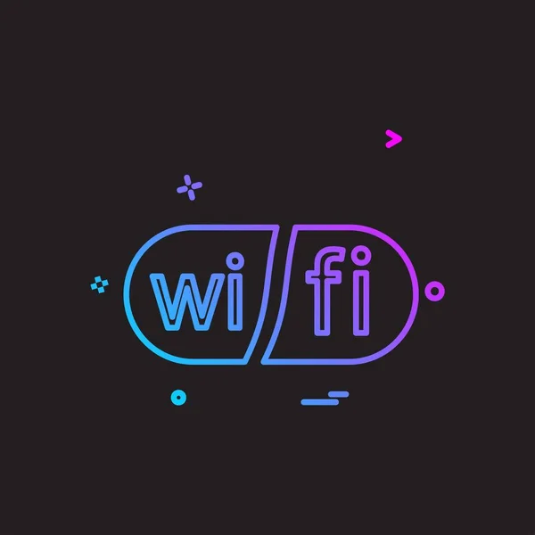 Vetor Design Ícone Wifi — Vetor de Stock